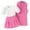 Pink, variant on Sngxgn Little Girls Outfits 2 Piece Toddler Long Sleeve Sweatshirt + Leggings Pants Clothing Set(Pink,7Y)