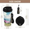 thumbnail image 2 of 500ml Double-Wall Vacuum Insulated Tumblers Stainless Steel Coffee Tumbler with Ceramic Coating Cartoon-style Retro Bus, 2 of 8