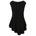 thumbnail image 5 of JINMGG Tank Tops for Women under $5,Plus Size Women Solid Floral Lace O-Neck Asymmetric Sleeveless Tops Blouse Black XXXL, 5 of 6
