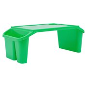 Kids Lap Desk 12-Pack, Portable Lap Tray for Kids, Rectangular Activity Table with Side Pocket, Durable PP Material, No Assembly Needed, for Toddlers Children Homeschool Classroom Daycare (Green)