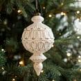 thumbnail image 4 of Selrti Christmas Ornaments White And Golden Vintage Ball Finial Christmas Tree Ornaments Shatterproof Plastic Farmhouse Hanging Decor, 4 of 7