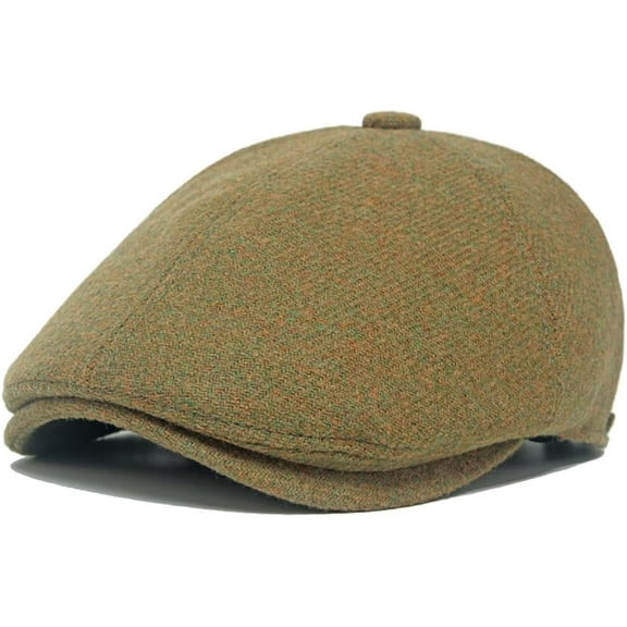 SikaFu Men Retro Wool Blend Newsboy Cap Adjustable Hat Casual Painter Artist Hats