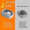 thumbnail image 4 of Onlyware XL Metal Litter Box, Large Litter Box with High Sides, Stainless Steel Cat Litter Pan, Easy Cleaning Cat Litter Tray with Scoop, Scoop Holder & Separate Step Included, 4 of 5