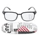 thumbnail image 1 of Gafas de lectura anti-rayos azules Gafas de lectura unisex con montura grande vintage Gafas con lentes transparentes+100 negro, 1 of 8