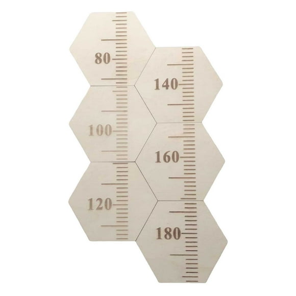 Riforla Start 80cm Wooden Growth Chart Measure Growth Chart Ruler for Wall Growth Chart for Wall Children Growth Chart Puzzle Growth Chart Foldable Height Measuring Ruler Bedroom Wall Set Beige