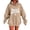 Khaki, variant on Tanghaowl Women Sweatshirt Long Sleeve Letter Printed Hoodie Loose Oversize Sweatshirts Pullover Top Blouse Khaki S