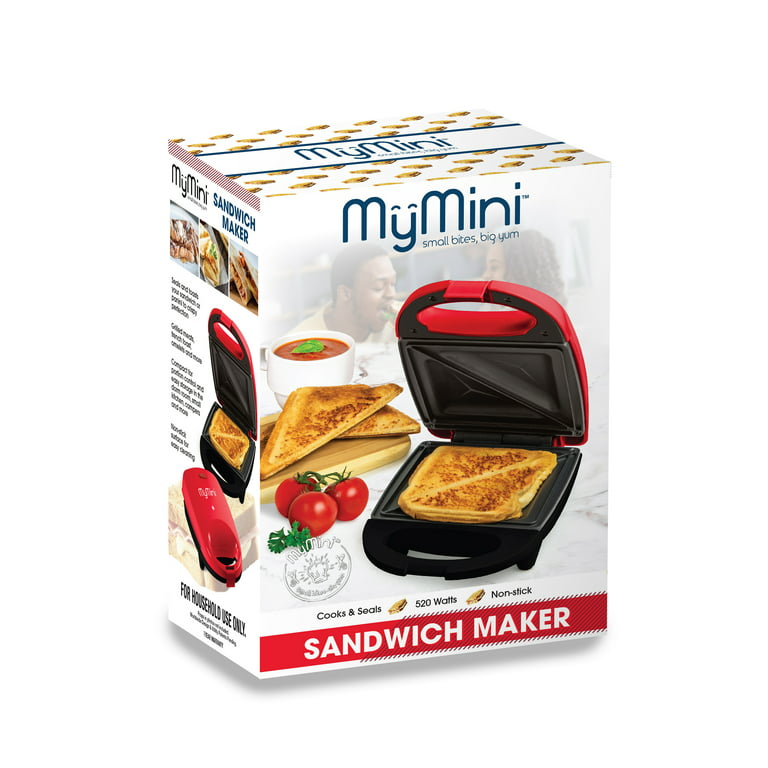 Nostalgia MyMini Sandwich Grilled Cheese Maker / Pink / New In Box