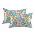 thumbnail image 3 of Ryvnso Satin Pillowcase Tie Dye Swirl Green Pillow Cases Standard Size 26x20in, 3 of 6