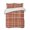 Orange, White, Brown, variant on Quilts King Size Bedding Set, Orange White Striped Lightweight Quilted Comforter, Navy Indigo Contemporary Minimalist Art Soft Bedspread Coverlet with Pillow Covers for All Season, 96" x 106"