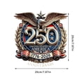 thumbnail image 3 of 3PCS USA 250th Anniversary Patriotic Eagle Stickers, 1776-2026 America Commemorative Decals Mixed Sizes 6x6in & 11.8x11.8in for Wall Window Decor, Independence Day Celebration Decoration, 3 of 7