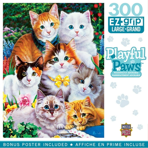 MasterPieces 300 Piece EZ Grip Puzzle - Purrfectly Adorable - 18"x24"
