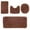 Brown, variant on Yhmxh Bath Rugs, Sturdy Plush Non-Slip Bathroom Mats Set 4 Piece with Super Soft U-Shaped Toilet Washable Rug, Water Absorbent Rugs for Bathroom, Shower, Tub
