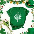 thumbnail image 4 of LEKWK Womens St Patricks Day Shirt Heart Clover Sketch Graphic Tees Short Sleeve Summer Tops Round Neck Scalloped Edge Print Holiday Wear, 4 of 7