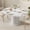 White-Extendable, variant on 31.5" Round Dining Table for 2, Modern Small Kitchen Table with Fluted Pedestal, Space Saving, for Apartment Dining Living Room, White