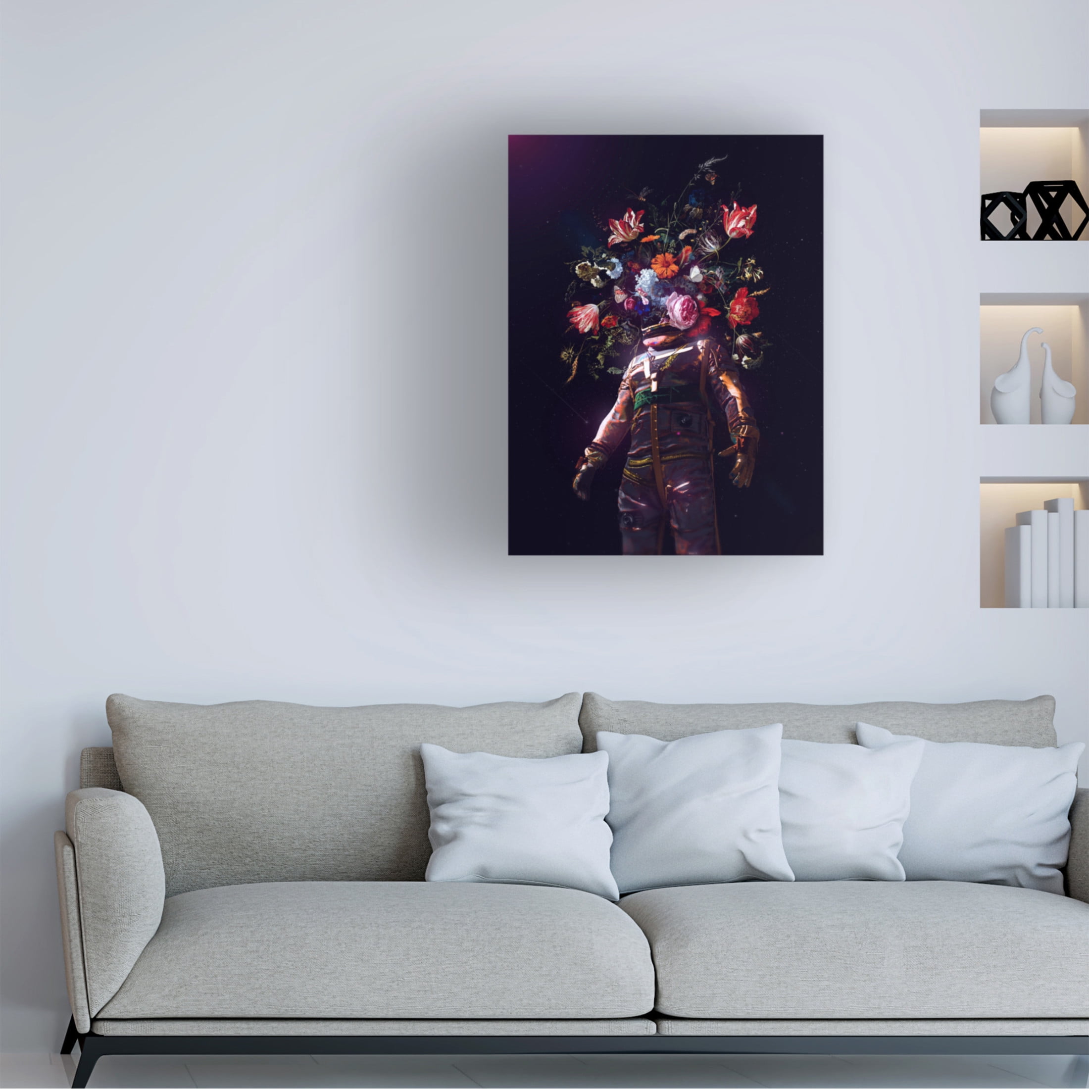 Canvas Wall Art - Francis Minoza 'Full Bloom Ii' Wall Art for Living Room, Bedroom, or Office Décor by Trademark Fine Art - 24 x 32 Inches