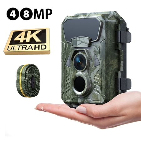 Campark TC33 Trail Camera 4K 48MP Deer Game Hunting Camera with Infrared Sensors Motion Activated Night Vision Waterproof for Wildlife Trail Monitor