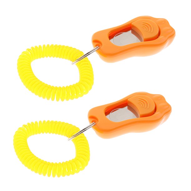 Contador de Entrenamiento Sunnimix 2 Piezas Botón Perros Gatos Naranja