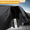 thumbnail image 4 of Unique Bargains 1 Pcs Universal Car Cover Waterproof All Weather Automotive Outdoor Anti-UV Sun Rain Protection Full Exterior Cover Aluminum Film Cotton Black Fit for Wagon Length 190" to 198", 4 of 6