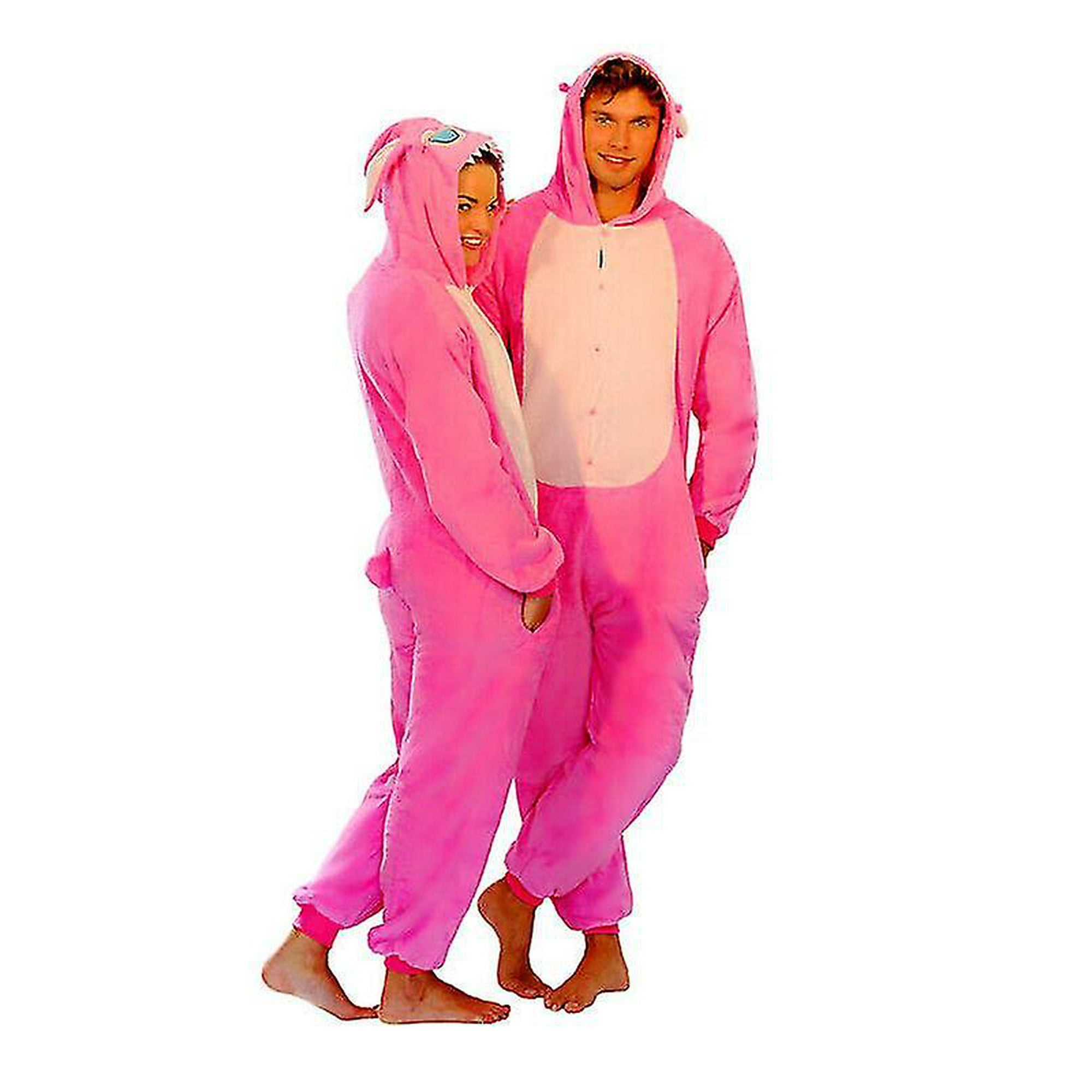 Stitch Bleu Rose Unisexe Onesiee Kigurumi Costume Deguisement Hoodies Pyjamas