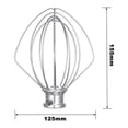 thumbnail image 2 of Fouet en Acier Inoxydable 5K452WW pour Machine de Cuisine Kitchenaid 5KSM90-5KSM185, 2 of 5