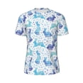 thumbnail image 6 of Rocae Rabbit2 for Men's Mesh Quick-Dry Short Sleeve Workout T-Shirt,Mens Crew Neck Tee Lightweight Soft Classic T Shirts XX-Large, 6 of 9