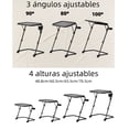 thumbnail image 4 of HOMYLIN Mesa Plegable Portátil para Picnic, Estructura de Metal Negro, con Portavasos, Portátil Resistente al Agua y al óxido para Camping y Exterior, odoterreno, Deportes al Aire Libre, 4 of 6