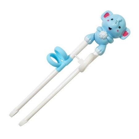 

Oiur 3 Pairs Children Chopsticks Food Grade with Ring Smooth Surface Easy to Use Widened Non-slip Chopstick Tips Training Animal Design Toddler Chopsticks for Home