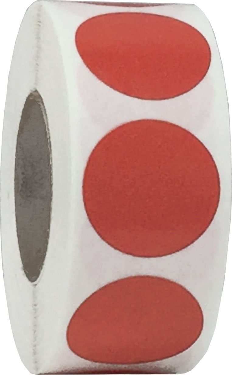 Red Color Coding Labels for Organizing Inventory 0.75 Inch Round Circle