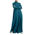 thumbnail image 2 of Bellella Robe Longue Femme Manches Maxi Robes Col Haut Ample Dames Bleu P, 2 of 6
