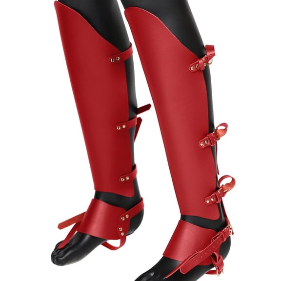 Faux Leathers Boot Cover Spats Medieval Gaiters Knight Warrior Leg Guards Costume Accessories for Halloween