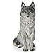 thumbnail image 3 of SITTING GREY WOLF STATUE, 3 of 3