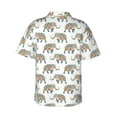 thumbnail image 4 of Xecao Indian Elephant print Hawaiian shirt - a stylish short-sleeve button-down for men, perfect for casual beach and tropical outings., 4 of 9