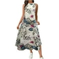 thumbnail image 2 of Njagoc3 Womens Sleeveless Floral Maxi Dress, Loose Fit & Bohemian Style, Summer Casual Dress, 2 of 6