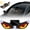 Red Red-Yellow, variant on Solar Demon Eye LED Car Window Light, Solar + USB Dual Power Rechargeable Devil Eyes Dynamic Vibrate Sensor Light Effect for Car Truck SUV Windshield (Yellow Red-Yellow)