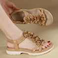 thumbnail image 4 of Mostsola Sandals for Women Trendy Bohemian Flower Beach Shoes Non-Slip Casual Wedge Sandals, 4 of 9
