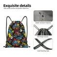 thumbnail image 4 of Easygdp Monster Car Print Drawstring Backpack, Beach Sackpack, Travel Sackpack Lightweight for Sports, Gym, Travel, Swimming-Small, 4 of 6