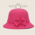 thumbnail image 5 of Dress Choice Women Vintage Felt Cloche Hat Winter Vintage Bow Fedora Bucket Hat Bowler Hats for Womens, 5 of 8
