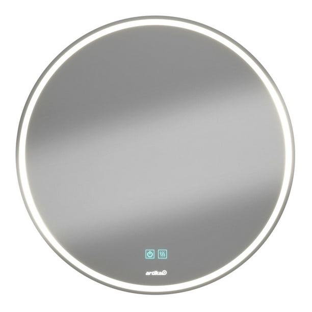 Miroir à éclairage DEL intégré 24 x 28 avec cadre noir