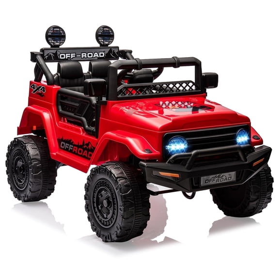Juibresa 12 Volt Powered Ride-On Truck Car for Kids,Electric Vehicles with Remote Control, Spring Suspension,Led Lights, Music,3 Speeds,Ideal Gift for Child