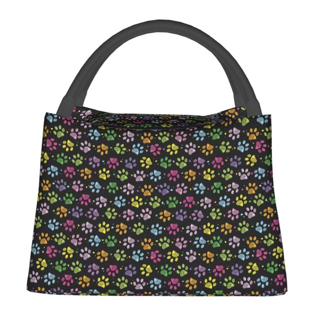 Disketp Colorful Paw Bolsa Térmica Estampada, Bolsa Térmica Aislante para Almuerzo, Playa y Campamento