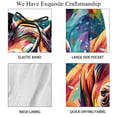 thumbnail image 4 of luoweisi Men's Beach Shorts Quick Dry Swim Trunks with Mesh Lining Abstract Rhinoceros L, 4 of 5