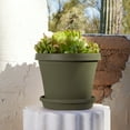 thumbnail image 2 of Bloem Terra Pot Round Planter: 14",  Living Green, (Saucer Not Included) Matte Finish, Durable Resin, Traditional Style Pot, For Indoor and Outdoor Use, Gardening, 5 Gallon Capacity, 2 of 6