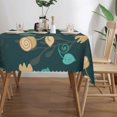 thumbnail image 3 of YFYANG Rectangular Polyester Table Cloth Green Vintage Flowers Table Cover for Indoor Outdoor Kitchen Restaurant Table Decoration Tablecloths，54" X 72", 3 of 9