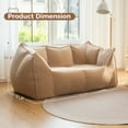 thumbnail image 3 of Loveseat Bean Bag Chair with Armrests Cozy Fluffy Teddy Fleece Lazy Floor Sofa Chair Bean Bag Fluffy Lazy Sofa Tufted Bean Bag Couch for Living Room, Bedroom & Dorm, 3 of 9
