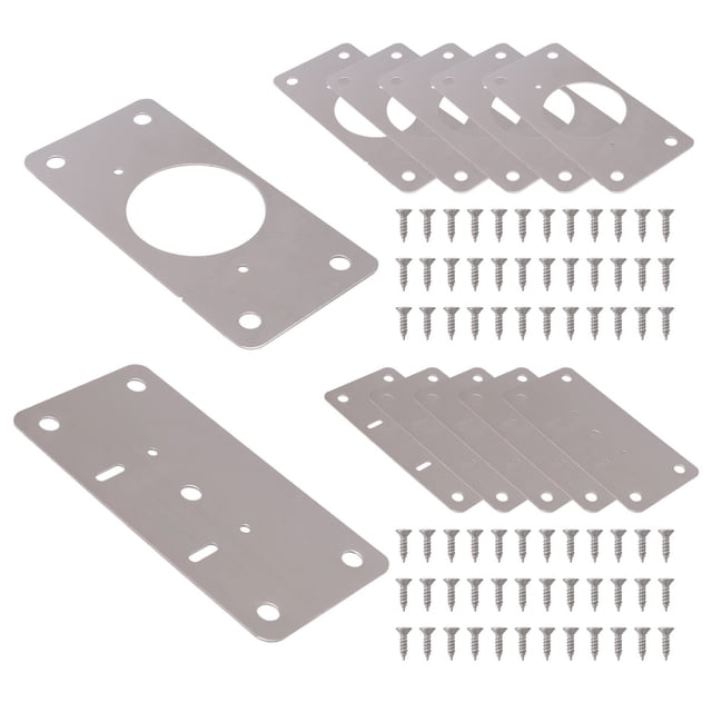 Kit de ReparacióN Bisagras Paquete 12: Placa Puertas Gabinetes, FijacióN para Armarios Cocina,