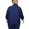 thumbnail image 3 of Plus Size 3/4 Sleeve Roll Tab Blouse, 3 of 3