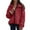01 Wine, variant on Fewfanhot Zip Up Hoodie Women Lightweight Down Coat Long Sleeve Button Quilted Pullover Puffer Jacket Packable Hooded Winter Coat