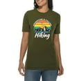 thumbnail image 3 of Big Size Adventure Is Calling Graphic Design Deluxe Jersey T-Shirt - Army Green XL, 3 of 4