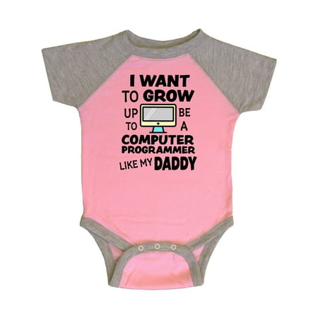 

Inktastic I Want To Grow up To Be a Computer Programmer Like My Daddy Gift Baby Boy or Baby Girl Bodysuit