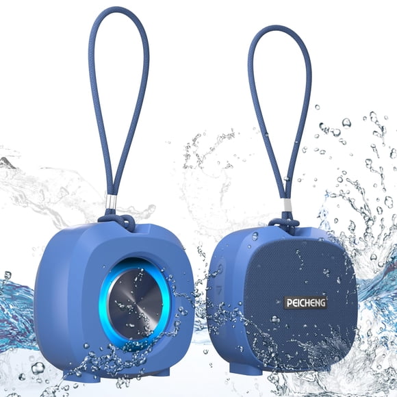 PEICHENG Bocina Pequeña Portátil Bluetooth Inalámbrica IPX5 Impermeable para Ducha, Sonido Estéreo P
